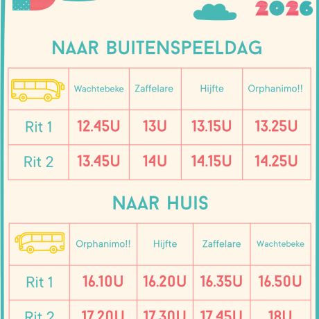 Buitenspeeldag - Shuttleservice